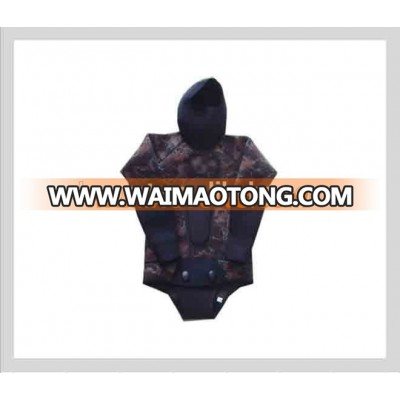 Camo Neoprene Spearfishing wetsuits Camouflage spearfishing wetsuit Pants with Hooded Jacket Spearfishing suits